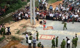 Cống nước nơi phát hiện xác nạn nhân