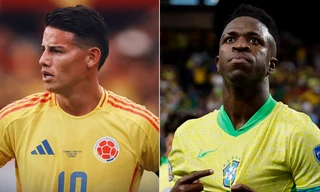 James Rodriguez và Vinicius Junior.