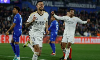 Joselu ghi 2 bàn giúp Real Madrid giành trọn vẹn 3 điểm.