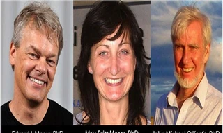 Từ trái sang: TS Edvard Moser, TS May-Britt Moser và TS John O’Keefe. Ảnh: NTNU.EDU