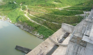 Đập Thuỷ điện Sông Tranh đảm bảo an toàn trước mùa bão lũ 2014. Ảnh: Phong Cầm