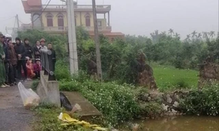 Khu vực tìm thấy thi thể nữ sinh mất tích - Ảnh: Nguyễn Hoàng Long