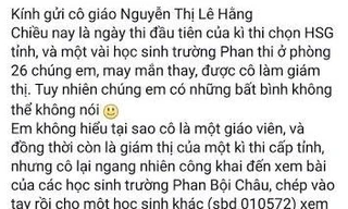 Học sinh lên mạng 'kể tội' giám thị gian lận thi