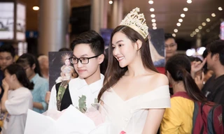 Người hâm mộ đón Tường San ở sân bay sau cuộc thi Miss International 2019