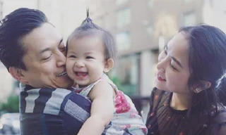 Lam Trường và bà xã Yến Phương cùng con gái nay đã hơn 1 tuổi.