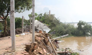 hiện trường sạt lở. ẢNH: BÌNH ĐẠI.