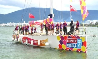 Thuyền buồm Derry~Londonderry~Doire đến từ Bắc Ireland cập cảng Sông Hàn vào ngày 17/2.