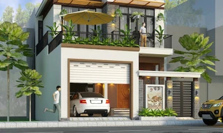 Biệt thự 2 tầng hợp phong thủy, có gara ô tô