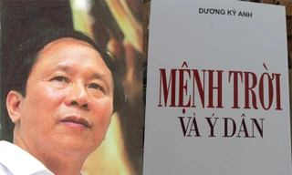 Tác giả Dương Kỳ Anh và bìa cuốn sách "Mệnh trời và ý dân".