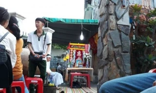 Lễ mai táng em Ngọc Thanh tại nhà riêng. Ảnh nguồn Internet 