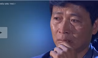 Diễn viên Quốc Tuấn nhiều lần bật khóc trong phóng sự "Điều ước thứ 7". Câu chuyện của hai bố con có sức hút và sức lan tỏa mạnh mẽ.