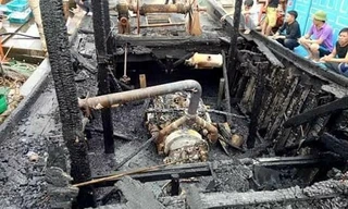 Rò khí gas, tàu cá cháy rụi