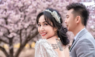 Ốc Thanh Vân lộ hình xăm bí ẩn trong bộ ảnh kỷ niệm 11 năm ngày cưới