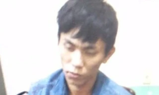 Đối tượng Lê Văn Hoàn tại cơ quan công an.