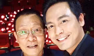 MC Phan Anh chia sẻ hình ảnh chụp chung với nhà báo Lại Văn Sâm.