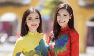 Hoa khôi Thúy Vi đọ sắc người đẹp Biển Đào Hà trong tà áo dài 
