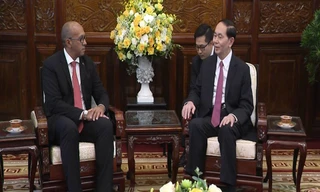 Chủ tịch nước Trần Đại Quang tiếp Đại sứ Cuba. Ảnh: Minh Đức