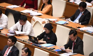 Quốc hội trong ngày khai mạc kỳ họp thứ 6. Ảnh Như Ý