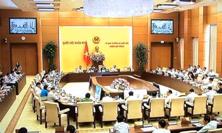 Phiên họp thứ 28 của Ủy ban Thường vụ Quốc hội khai mạc vào sáng nay (15/10). Ảnh: Cổng thông tin Chính phủ.