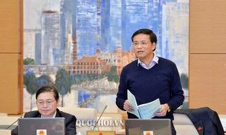 Tổng thư ký Quốc hội Nguyễn Hạnh Phúc tại phiên họp Uỷ ban Thường vụ