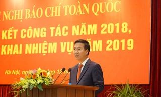 Uỷ viên Bộ Chính trị, Trưởng Ban Tuyên giáo Trung ương Võ Văn Thưởng phát biểu tại hội nghị