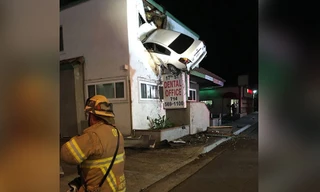 Hiện trường vụ tai nạn ôtô kỳ lạ. Anh