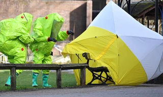 Hiện trường phát hiện hai cha con cựu điệp viên Nga Skripal bị đầu độc. Ảnh: AFP