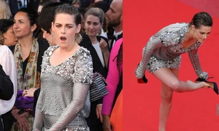 Kristen Stewart ngáp ngủ, cởi giày đi chân trần gây sốc tại Cannes