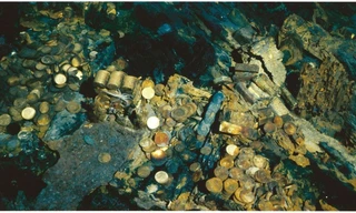 Những đồng tiền vàng của con tàu S.S. Central America được tìm thấy dưới đáy biển. (Nguồn: pcgs.com)