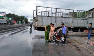 Hiện trường vụ tai nạn.