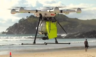 Máy bay không người lái lần đầu được sử dụng cứu người đuối nước. Ảnh: BBC