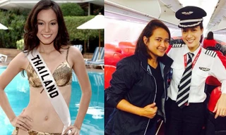 Bất ngờ khi nữ cơ trưởng chở đoàn thí sinh từng là HH Hoàn vũ Thái Lan