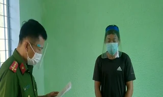 Đối tượng Huỳnh Đắc Cường bị bắt. Ảnh CA