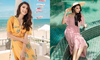 Không cần diện bikini, Á hậu Ngọc Thảo vẫn khoe đường cong quyến rũ với váy áo dịu dàng
