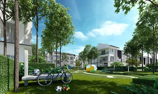 Tiểu khu Evelyne Gardens –những ngôi nhà nằm trong công viên.