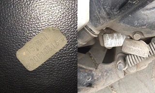 Số máy của xe Spacy bị làm giả.