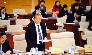 Chánh án Trương Hoà Bình tại phiên chất vấn