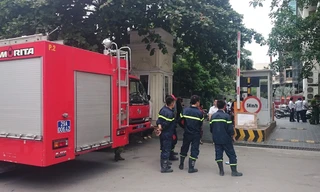 2 xe cứu hỏa được huy động đến hiện trường.