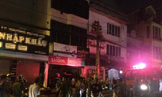 Hiện trường vụ việc xảy ra trong đêm. Ảnh: Facebook.