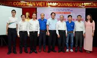 Các đại biểu tham gia buổi tọa đàm trực tuyến: “Giáo dục lý tưởng cách mạng cho thế hệ trẻ hiện nay”.