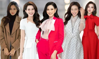 Gu thời trang công sở của Hoa hậu Đỗ Thị Hà: Thanh lịch, trẻ trung và hiện đại!