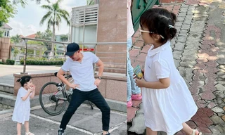 Con gái Trường Giang - Nhã Phương: Xinh xắn như công chúa, chăm chỉ học ngoại ngữ