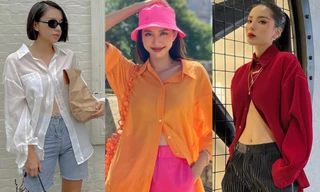 Mỹ nhân Việt mê sơ mi cài hững hờ: Thùy Tiên năng động, Kỳ Duyên khoe vòng eo con kiến