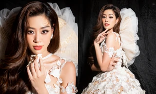 Hoa hậu Khánh Vân đẹp như "nàng tiên hoa" trong show diễn tôn vinh thời trang Việt