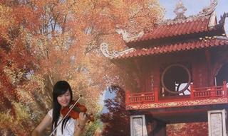 Nữ sinh làm duyên trên phố Hà Nội 3D