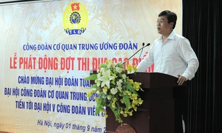 Bí thư thứ nhất T.Ư Đoàn Lê Quốc Phong phát biểu tại lễ phát động