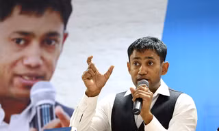 Kỷ lục gia trí nhớ Biswaroop chia sẻ tại chương trình