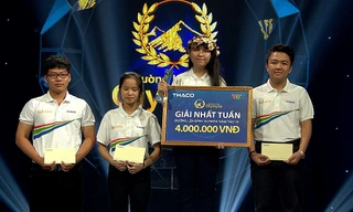 Nữ sinh Sóc Trăng Tạ Nhật Linh nhất tuần 3 Đường lên đỉnh Olympia. Ảnh: FB Ctrinh