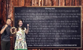 Xôn xao thông tin tuyển thí sinh Đường lên đỉnh Olympia năm thứ 20