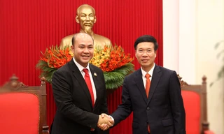 Trưởng Ban Tuyên giáo Trung ương tiếp đoàn đại biểu Hội LHTN Campuchia